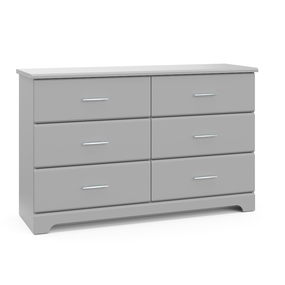 Storkcraft Brookside 6 Drawer Double Dresser (Pebble Gray). Picture 1