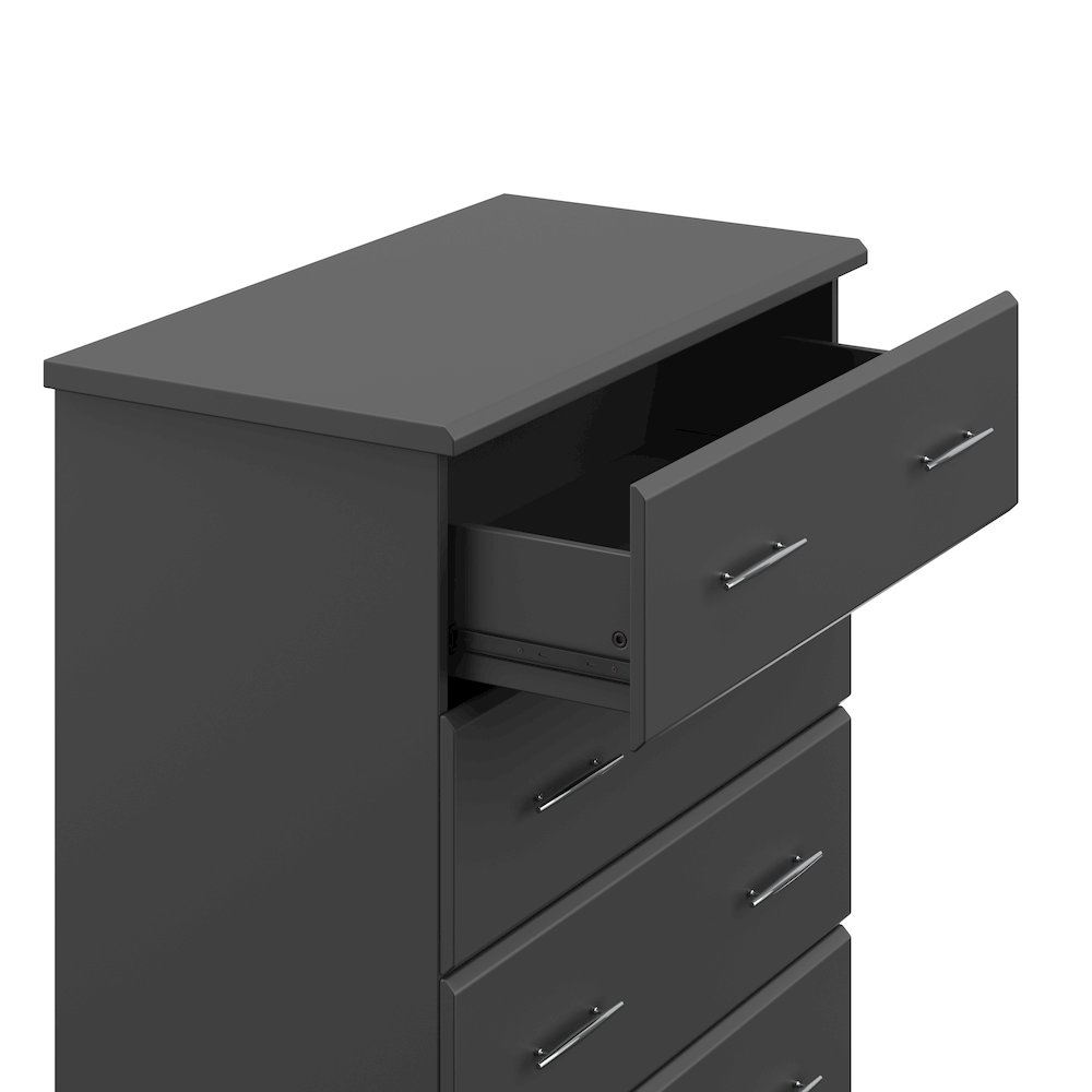 Storkcraft Brookside 4 Drawer Chest (Gray) – GREENGUARD Gold Certified. Picture 4