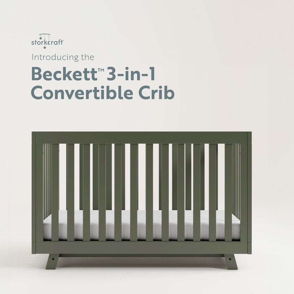 Storkcraft Beckett 3-in-1 Convertible Crib (Olive). Picture 2