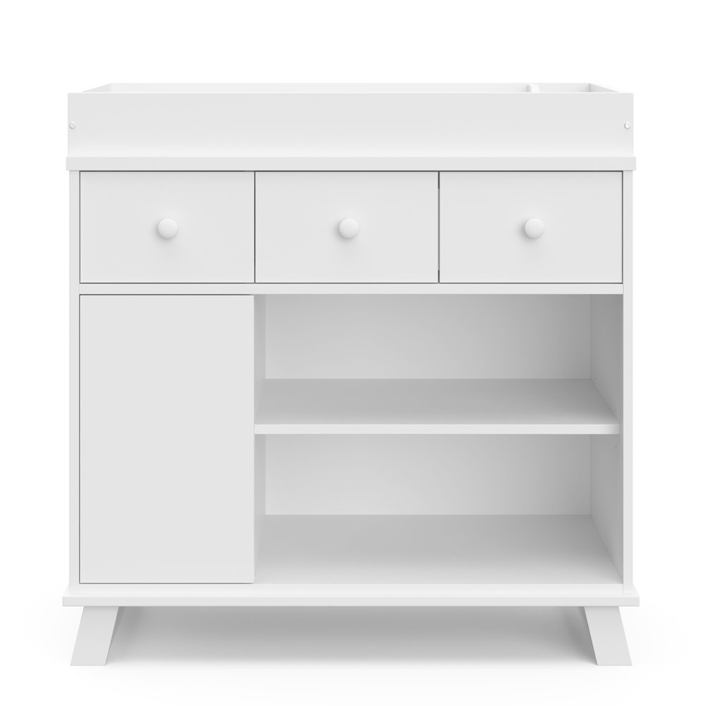 Storkcraft Modern Nursery Changing Table Dresser - White. Picture 4