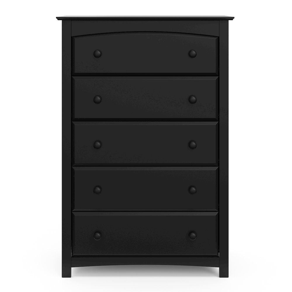 Kenton 5 Drawer Universal Dresser - Black. Picture 3
