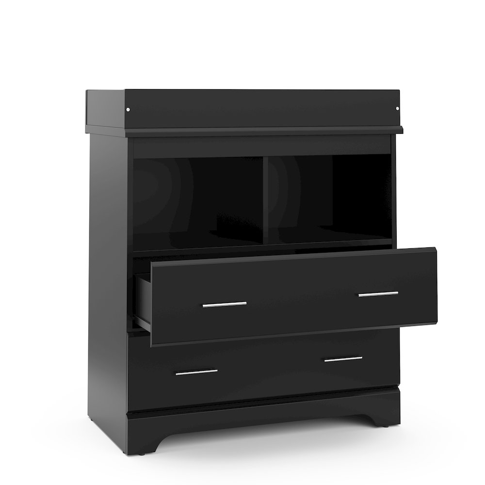 Storkcraft Brookside 2 Drawer Changing Chest - Black. Picture 4