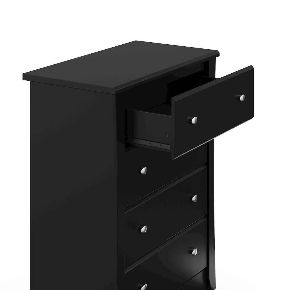 Storkcraft Crescent 4 Drawer Chest (Black) – GREENGUARD Gold Certified. Picture 5