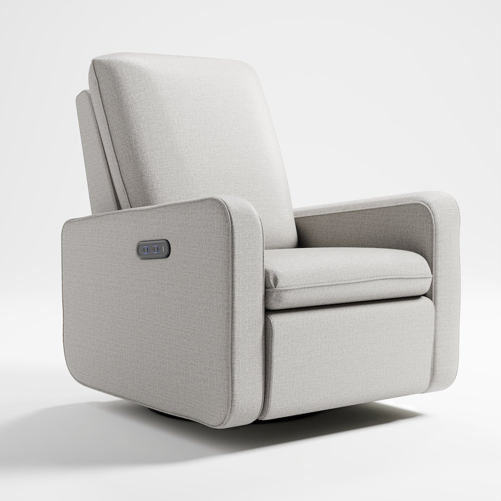 Graco Teddi Power Recliner Swivel Glider (Steel Basketweave). Picture 2