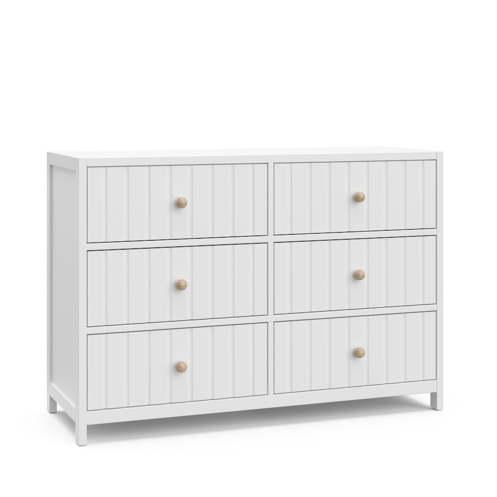 Graco Teddi 6 Drawer Double Dresser (White). Picture 1