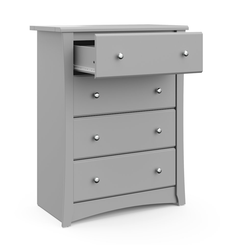 Storkcraft Crescent 4 Drawer Chest (Pebble Gray) – GREENGUARD Gold Certified. Picture 4