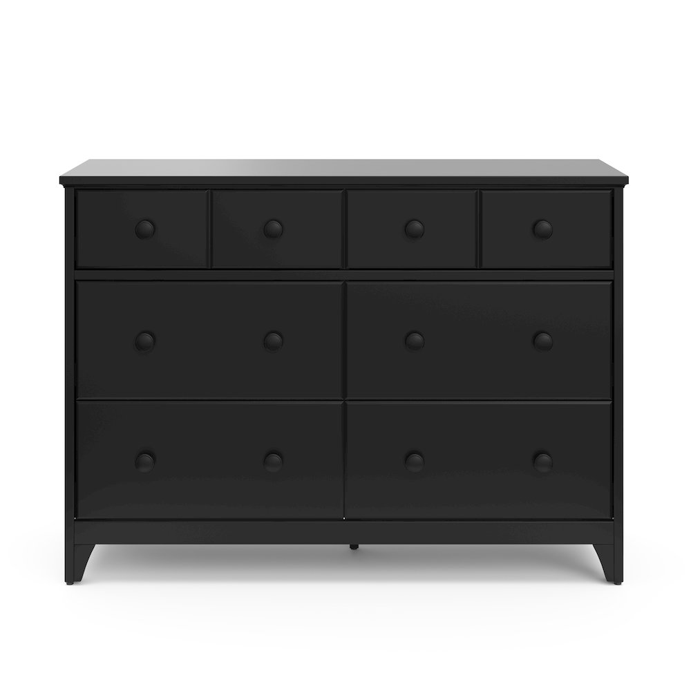 Storkcraft Moss 6 Drawer Double Dresser - Black. Picture 4