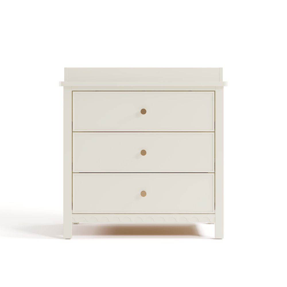 Graco Sasha 3 Drawer Chest with Changing Topper - Frosted Oat. Picture 2