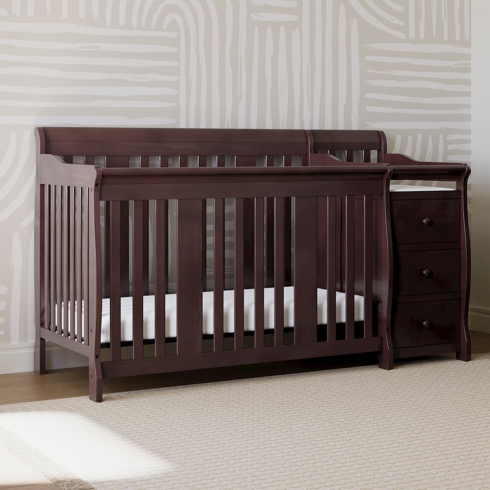 Storkcraft Portofino 4-in-1 Convertible Crib and Changer - Espresso. Picture 3