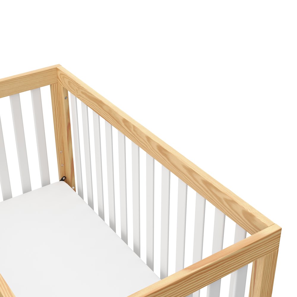 Storkcraft Beckett 3-in-1 Convertible Crib (Natural with White). Picture 5