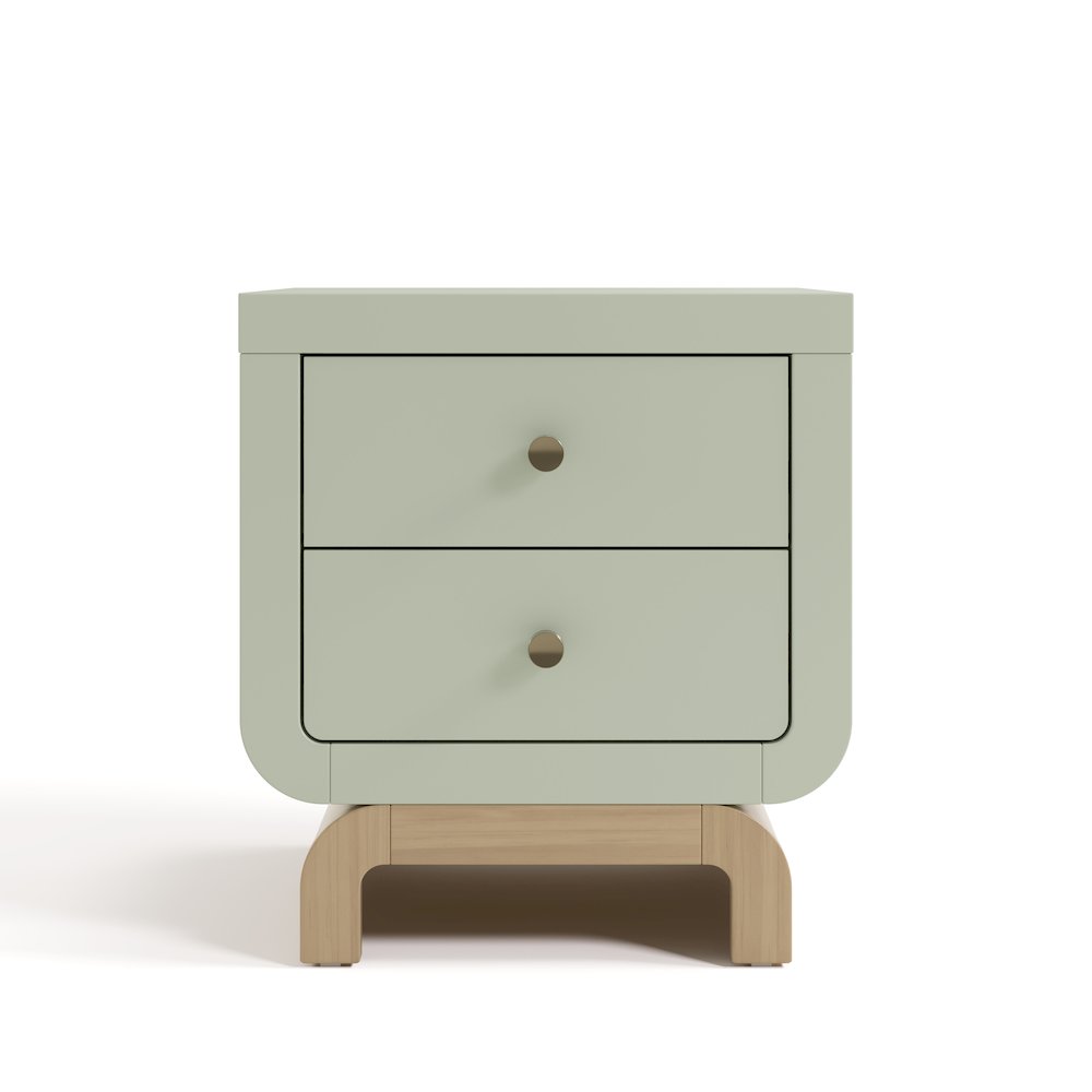 Santorini 2 Drawer Nightstand - Sage & Driftwood. Picture 8