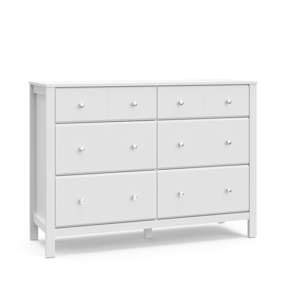 Storkcraft Horizon 6 Drawer Dresser (White) - GREENGUARD Gold Certified. Picture 1