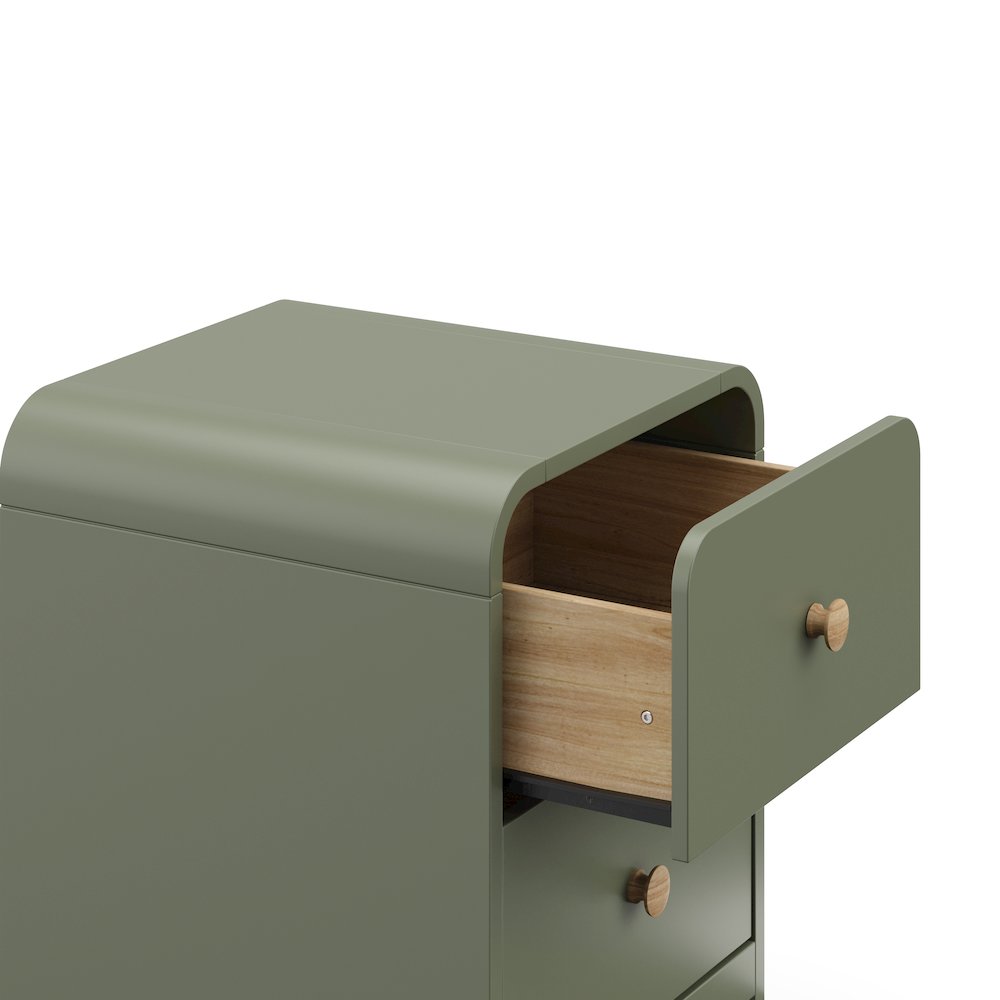 Storkcraft Next Santos 2-Drawer Nightstand (Olive with Natural). Picture 4