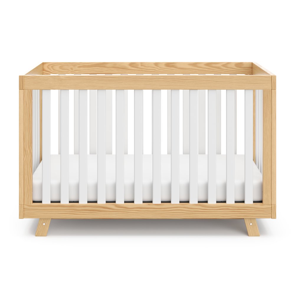 Storkcraft Beckett 3-in-1 Convertible Crib (Natural with White). Picture 4