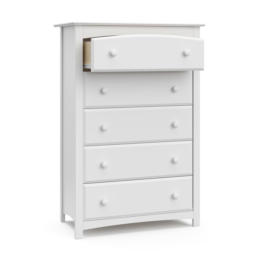 Kenton 5 Drawer Universal Dresser - White. Picture 5