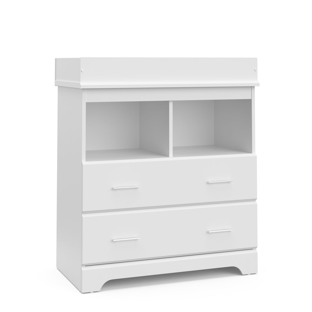 Storkcraft Brookside 2 Drawer Changing Chest - White. Picture 1