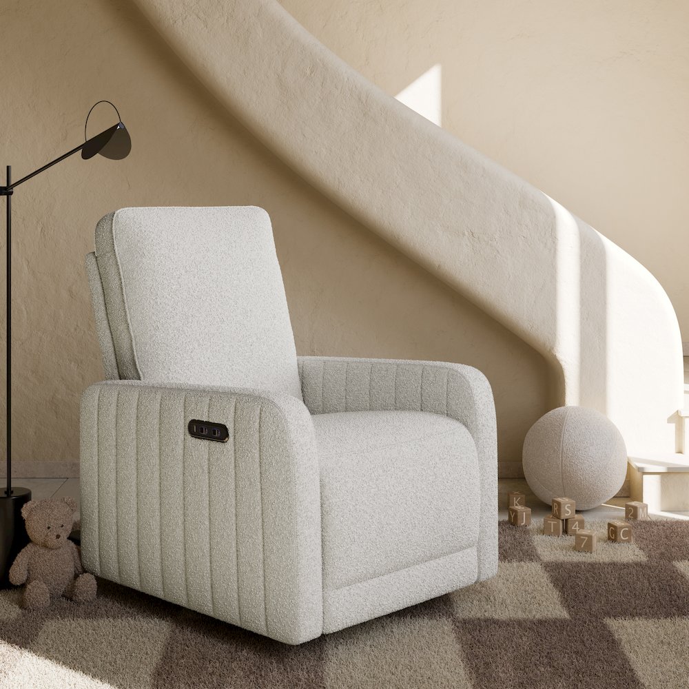 Kyoto Power Recliner - Ivory Boucle. Picture 2