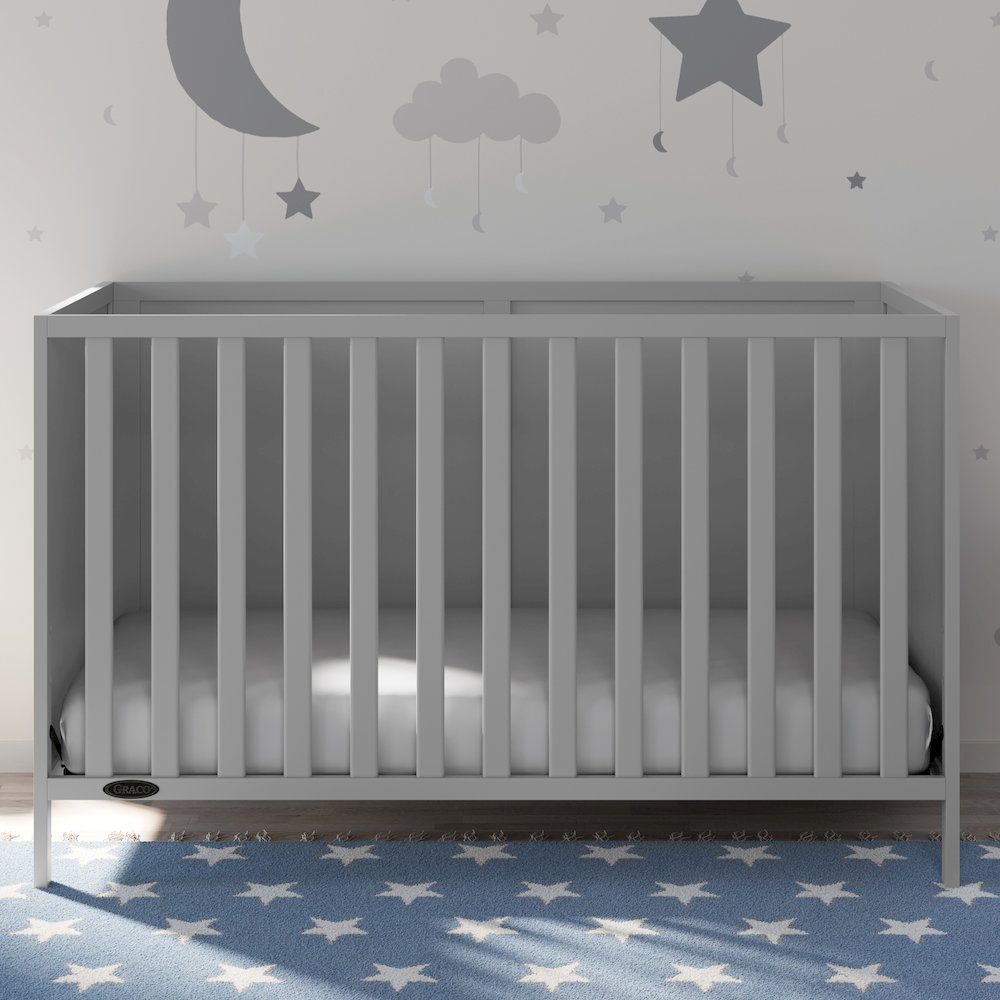 Graco Theo 3-in-1 Convertible Crib - Pebble Gray. Picture 2