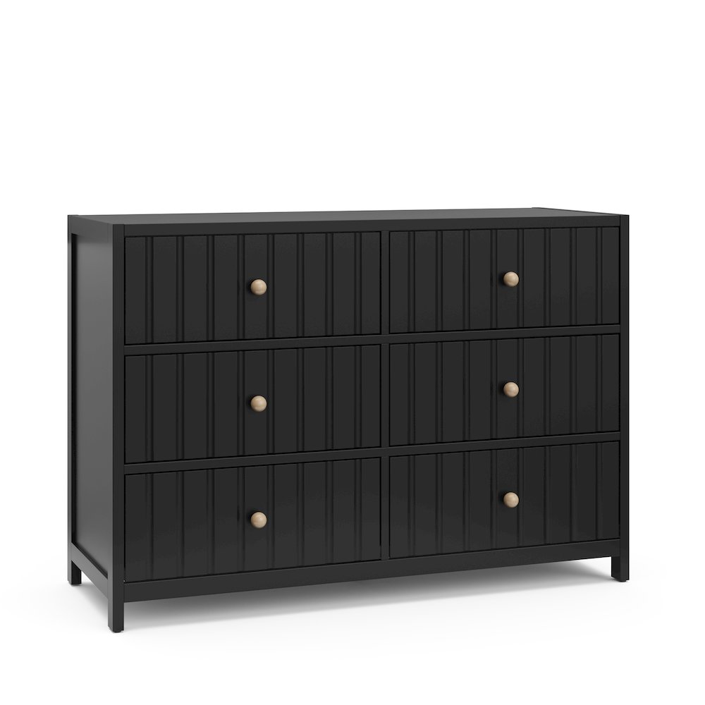 Graco Teddi 6 Drawer Double Dresser (Black). Picture 1