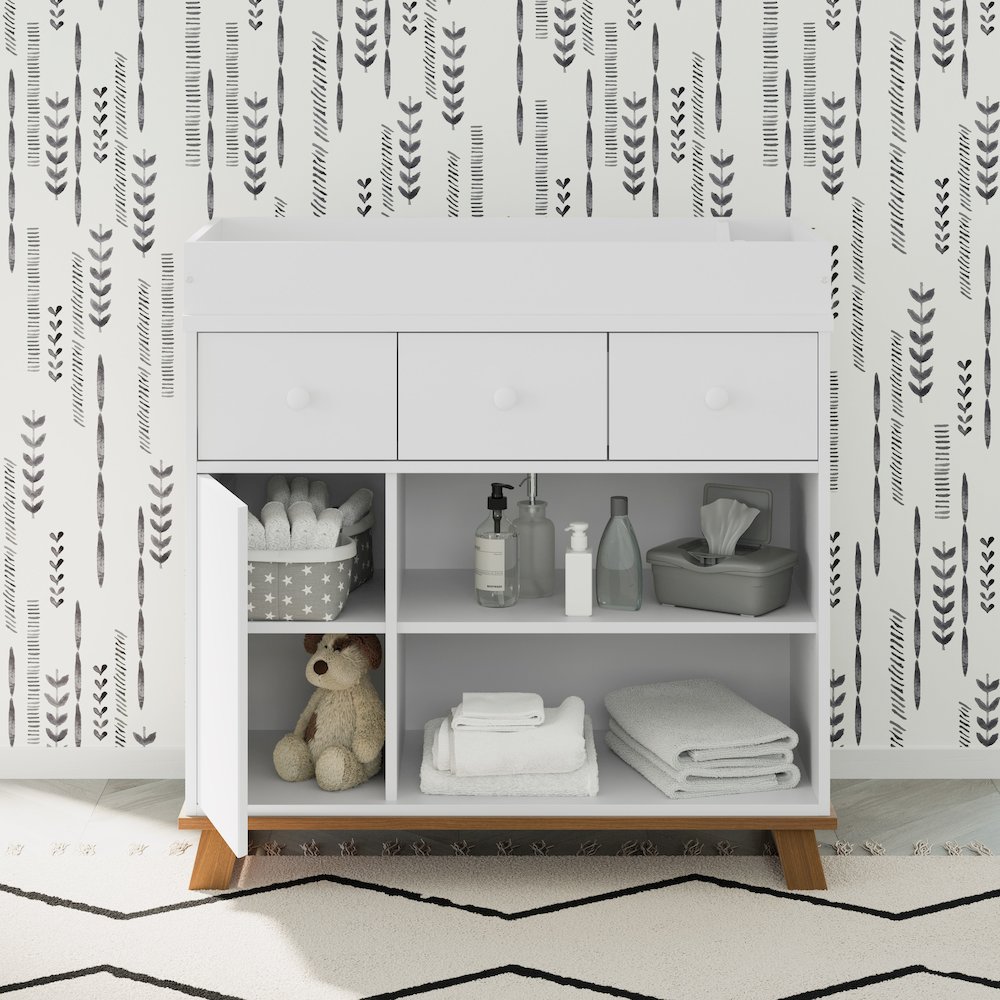 Storkcraft Modern Nursery Changing Table Dresser - Vintage Driftwood. Picture 2
