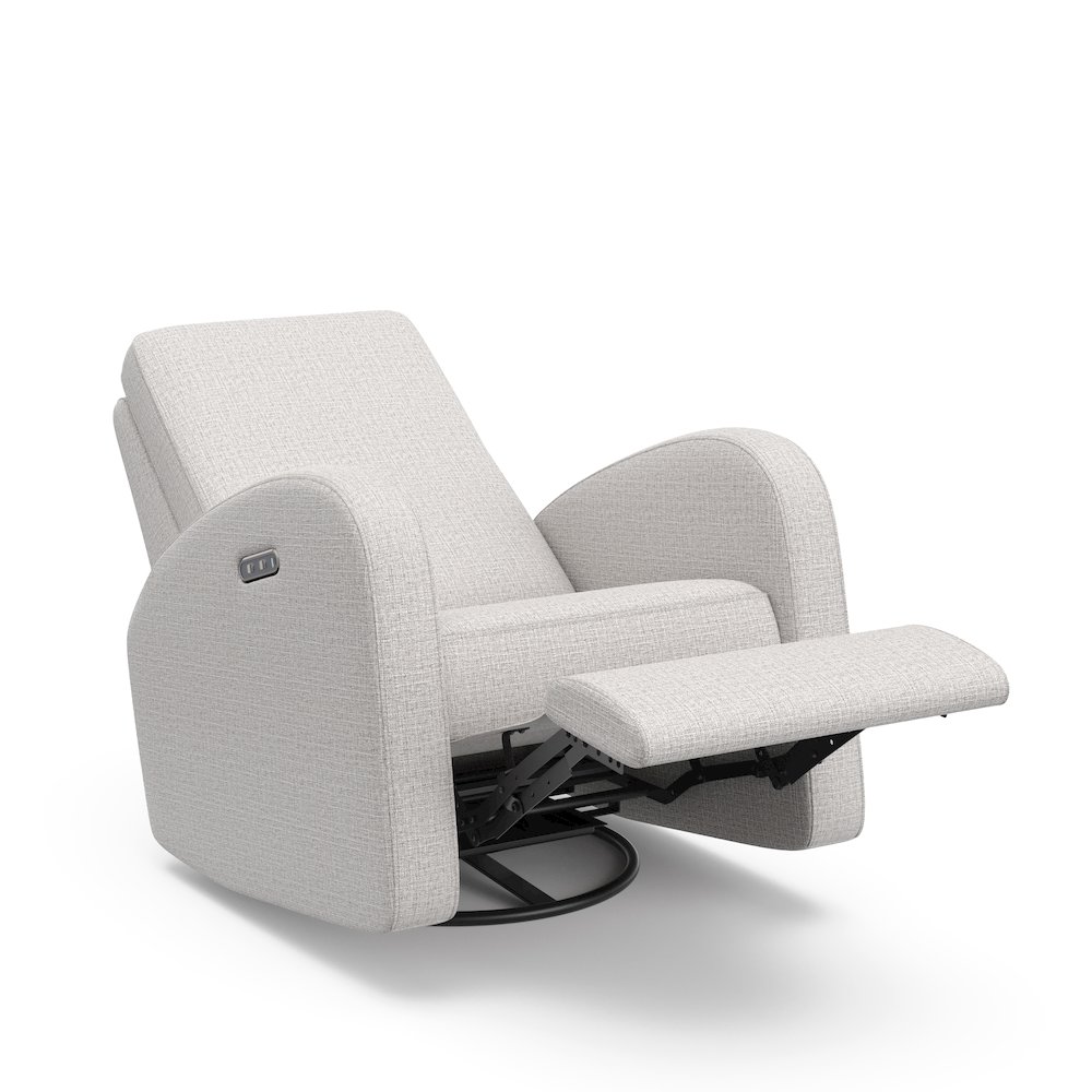 Storkcraft Santa Monica Power Recliner Swivel Glider (Steel Basketweave). Picture 4