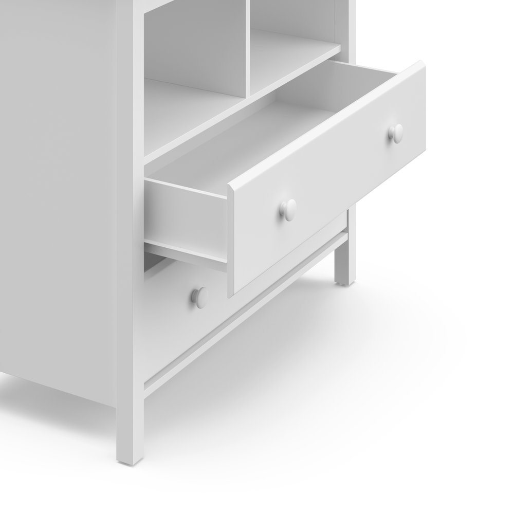 Storkcraft Alpine 2 Drawer Changing Table Chest (White). Picture 5