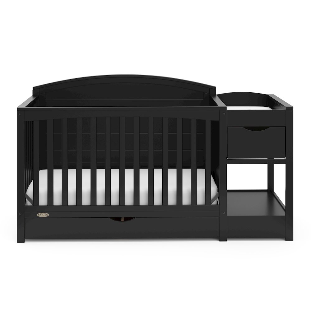 Graco Bellwood 5-in-1 Convertible Crib & Changer with Drawer (Black). Picture 8