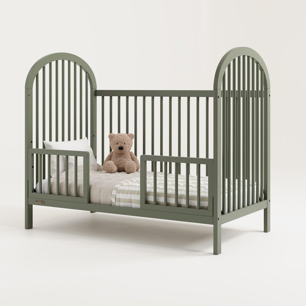 Graco Olivia 3-in-1 Convertible Crib (Olive) – GREENGUARD Gold Certified. Picture 3