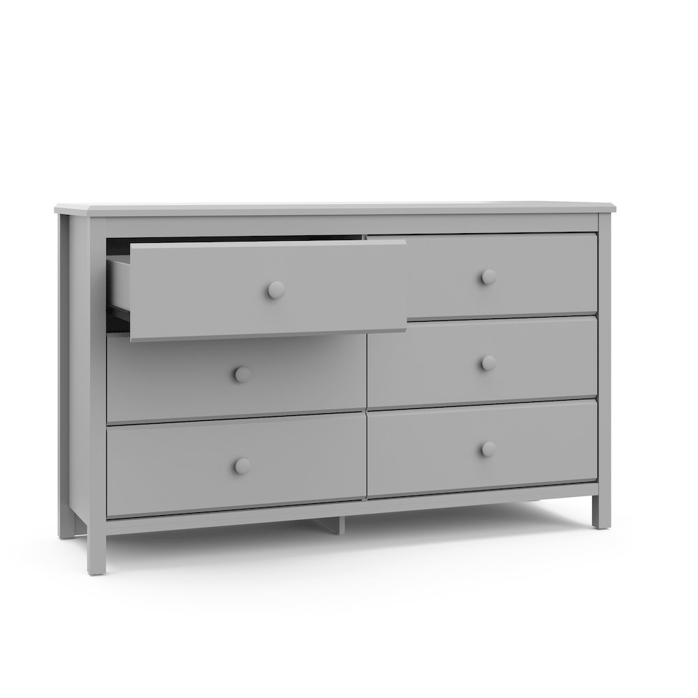 Storkcraft Alpine 6 Drawer Double Dresser (Pebble Gray). Picture 3