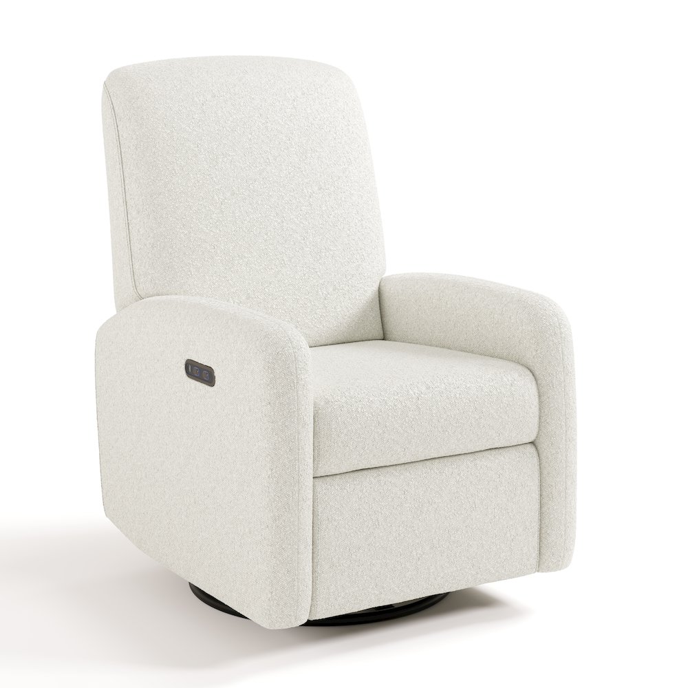 Bellwood Power Recliner Swivel Glider - Ivory Boucle. Picture 1