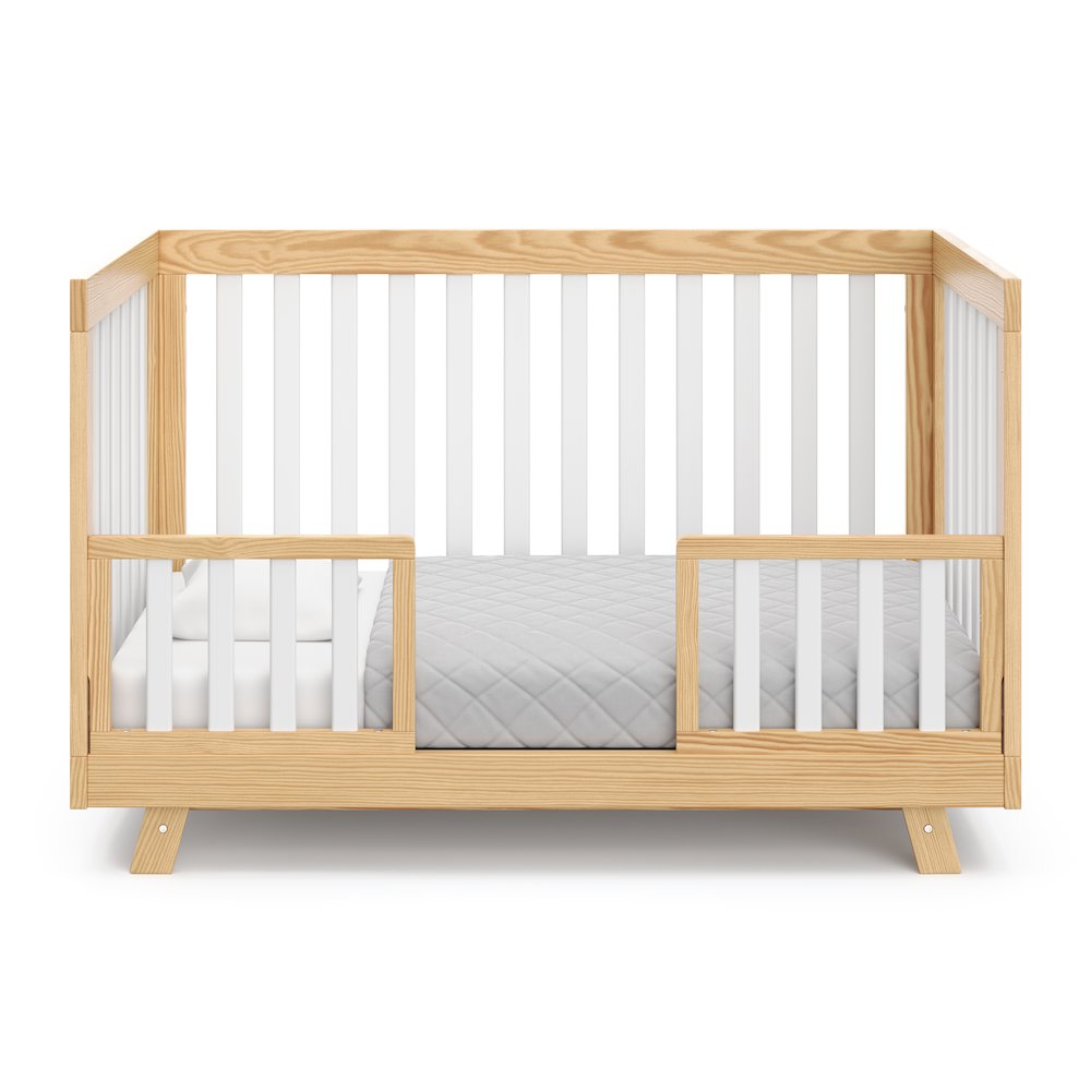 Storkcraft Beckett 3-in-1 Convertible Crib (Natural with White). Picture 9