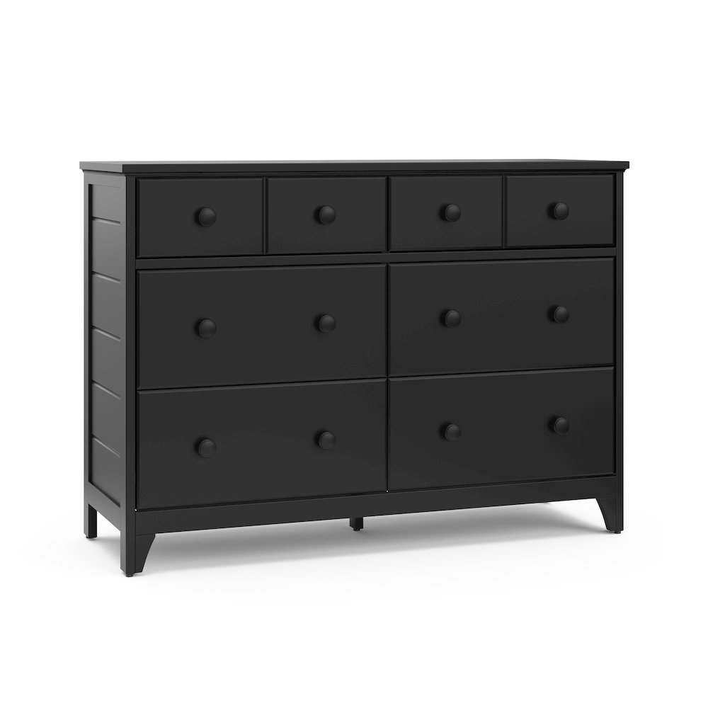 Storkcraft Moss 6 Drawer Double Dresser - Black. Picture 1