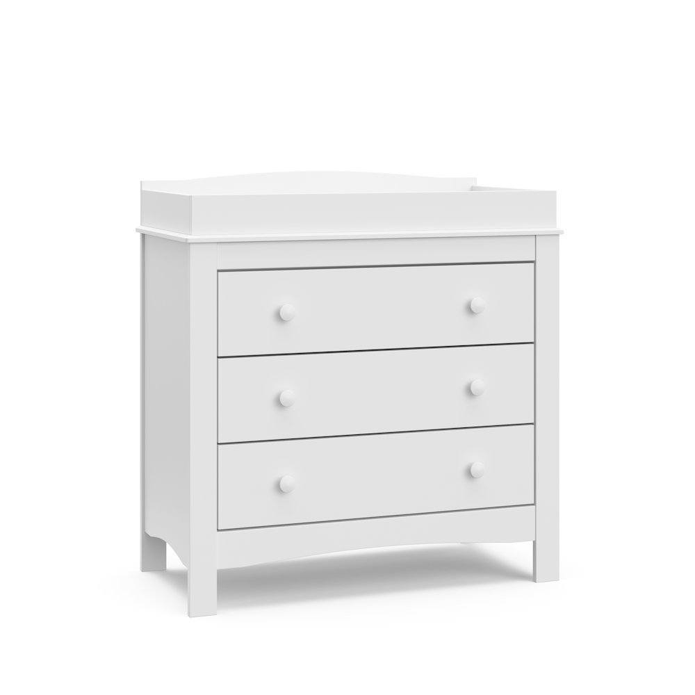 Graco Noah 3 Drawer Chest with Changing Topper (White). Picture 1