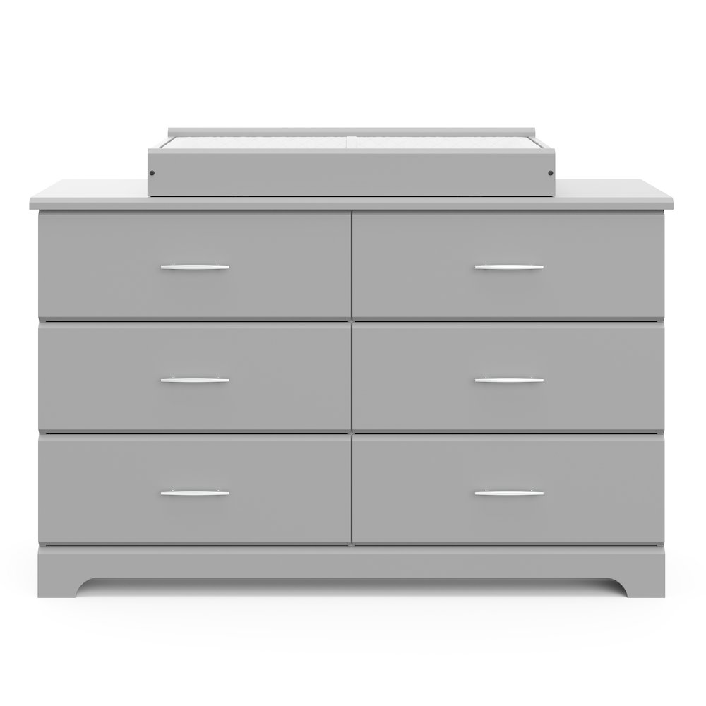 Storkcraft Brookside 6 Drawer Double Dresser (Pebble Gray). Picture 6