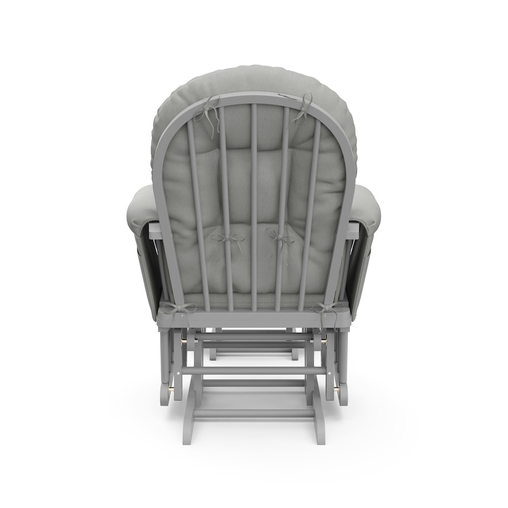 Storkcraft Hoop Glider and Ottoman - Pebble Gray with Light Gray. Picture 6
