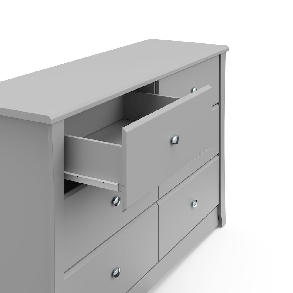 Storkcraft Crescent 6 Drawer Double Dresser (Pebble Gray). Picture 3