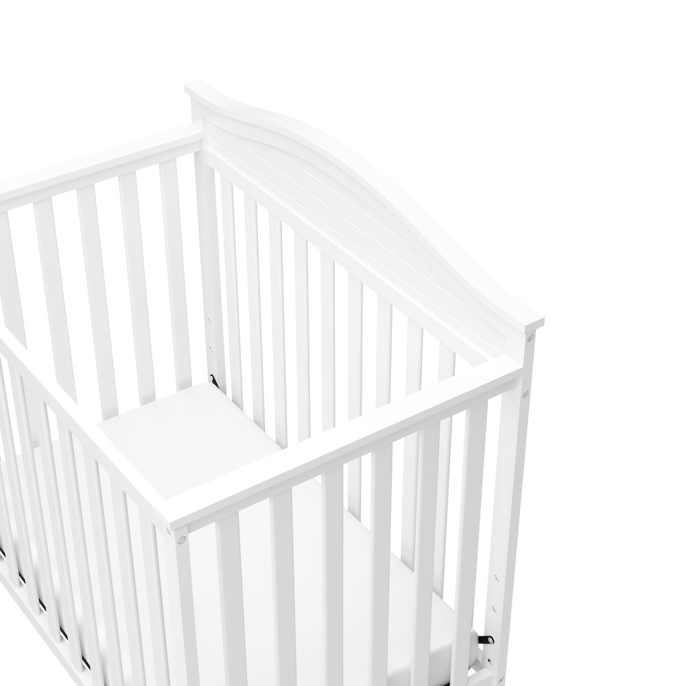 Graco Stella 4-in-1 Convertible Mini Crib with Bonus Mattress - White. Picture 4