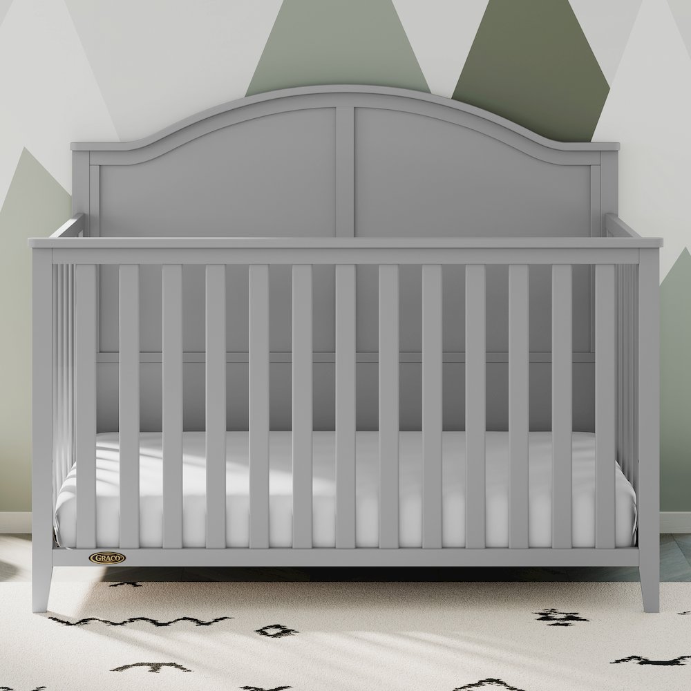 Graco Wilfred 5-in-1 Convertible Crib (Pebble Gray) – GREENGUARD Gold Certified. Picture 2