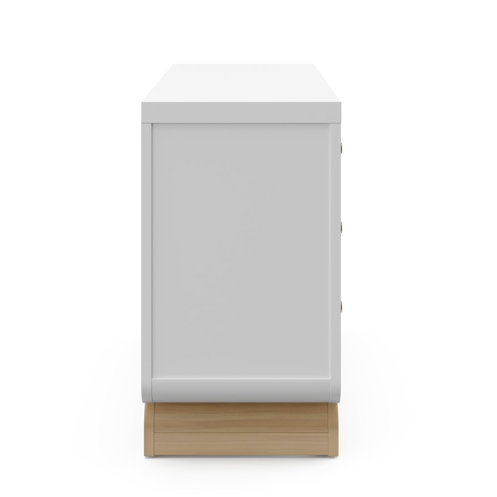 Storkcraft Santorini 6 Drawer Double Dresser (White with Driftwood). Picture 5
