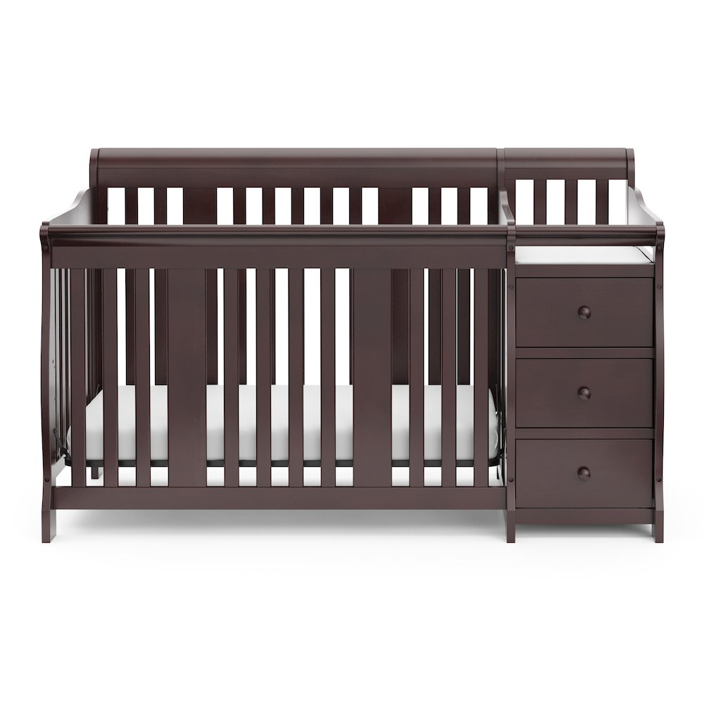 Storkcraft Portofino 4-in-1 Convertible Crib and Changer - Espresso. Picture 2