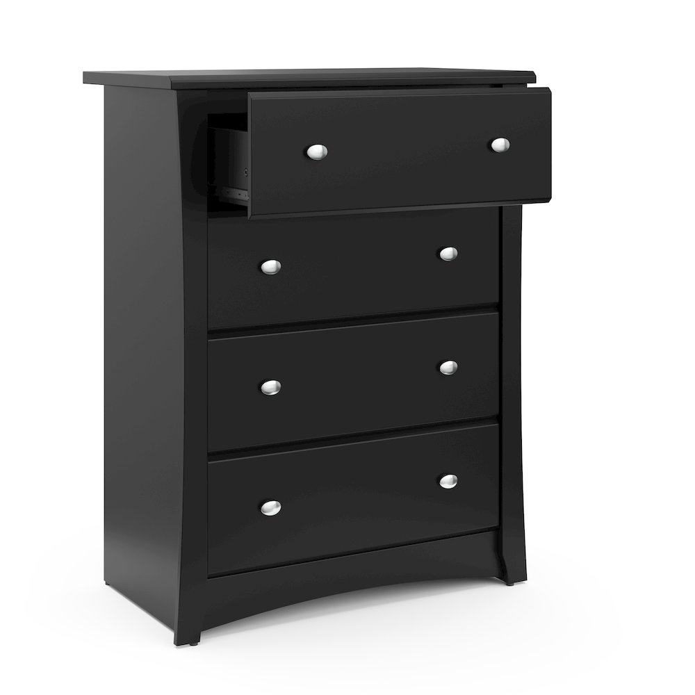 Storkcraft Crescent 4 Drawer Chest (Black) – GREENGUARD Gold Certified. Picture 3