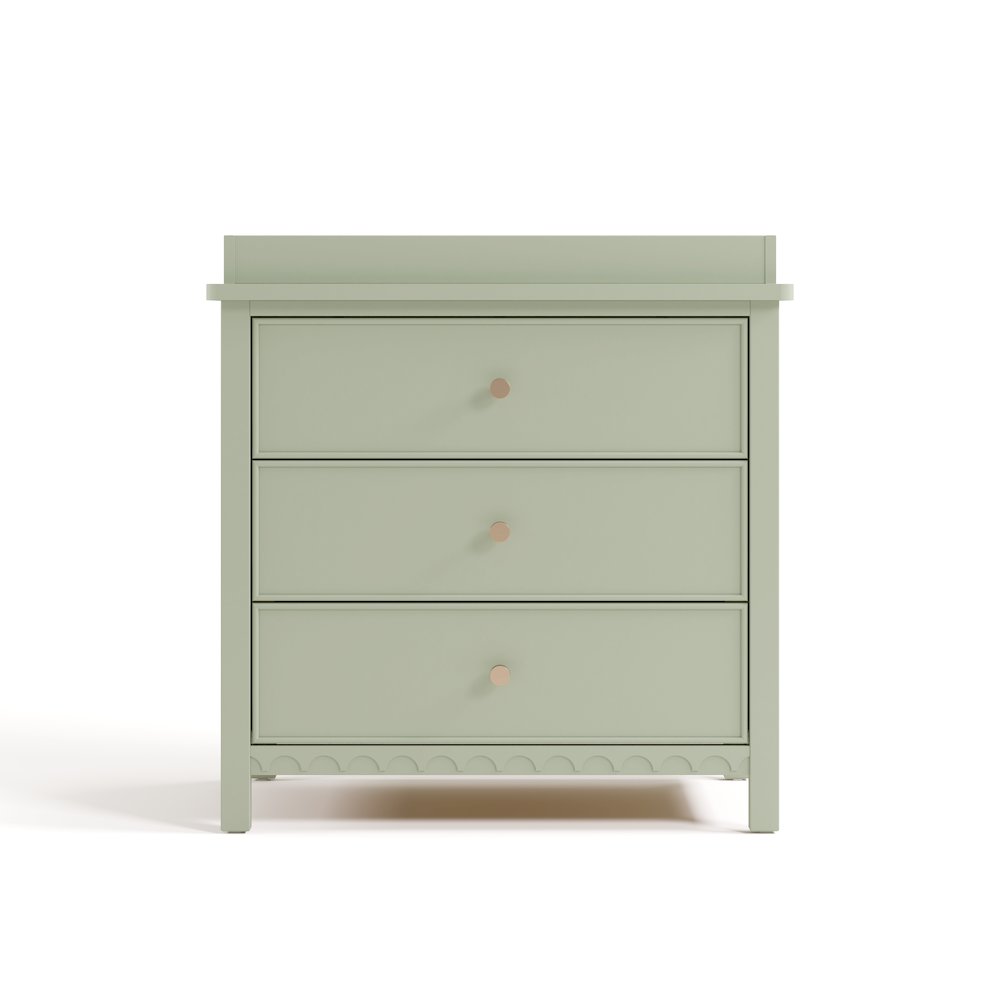 Graco Sasha 3 Drawer Chest with Changing Topper - Sage. Picture 2