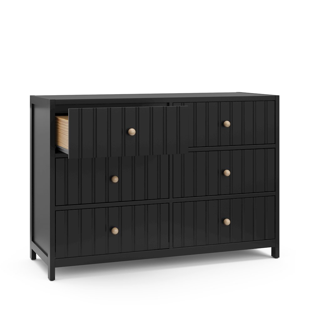 Graco Teddi 6 Drawer Double Dresser (Black). Picture 5