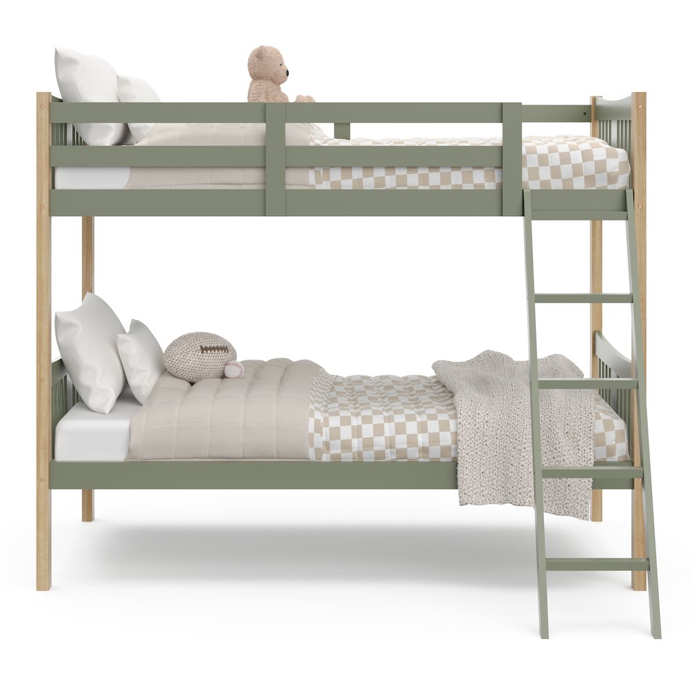 Storkcraft Caribou Twin-over-Twin Bunk Bed (Olive with Natural). Picture 4