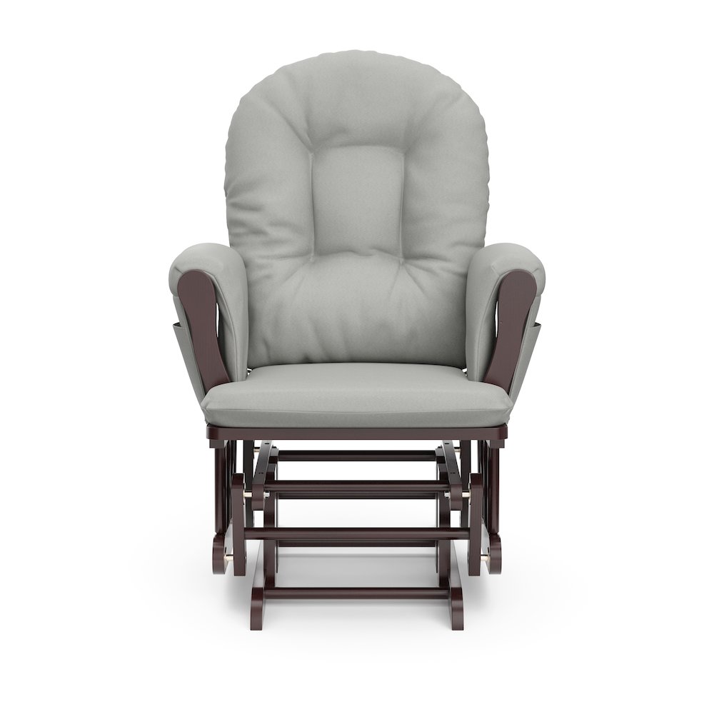 Storkcraft Hoop Glider and Ottoman - Espresso with Light Gray. Picture 5