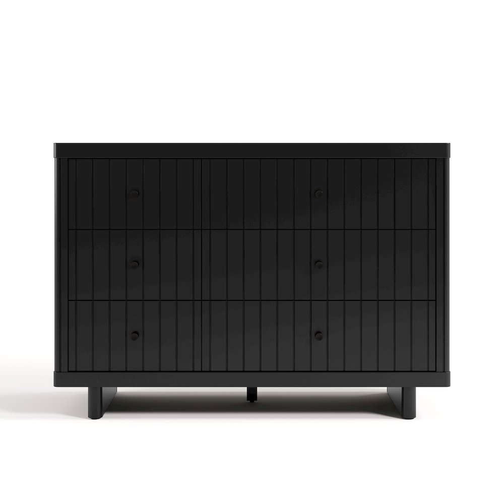 Kyoto 6 Drawer Dresser - Black. Picture 2