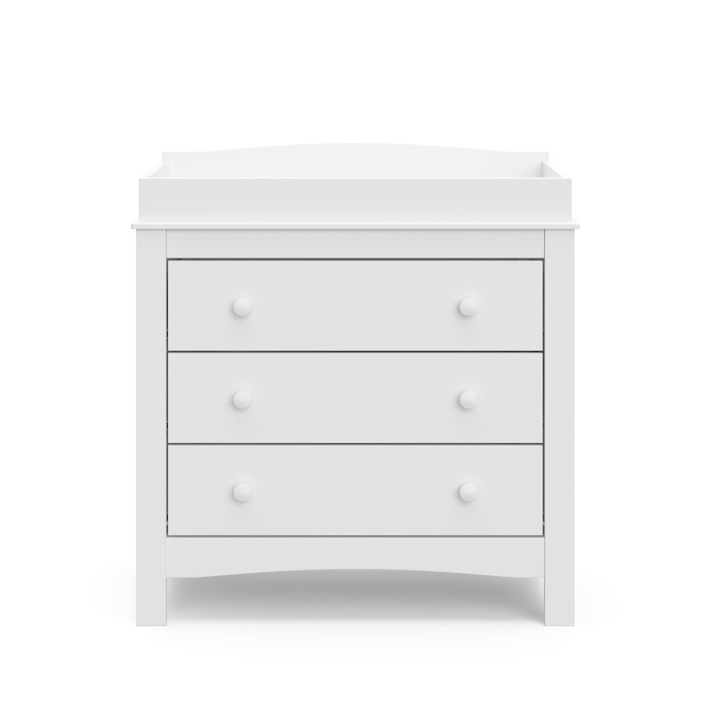 Graco Noah 3 Drawer Chest with Changing Topper (White). Picture 4