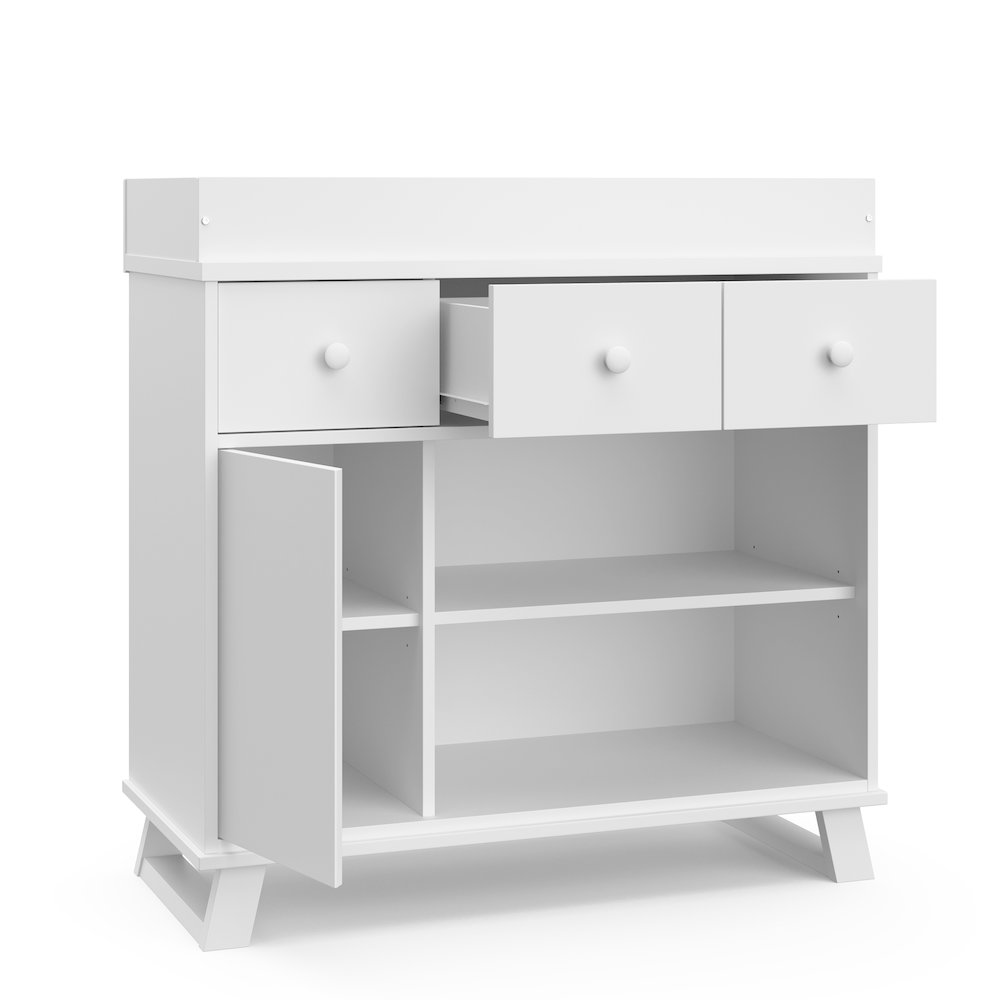 Storkcraft Modern Nursery Changing Table Dresser - White. Picture 5
