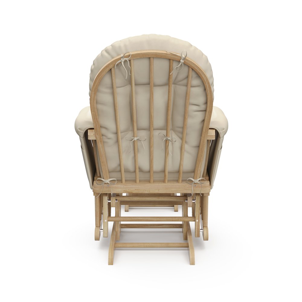 Storkcraft Hoop Glider and Ottoman - Natural with Beige. Picture 5