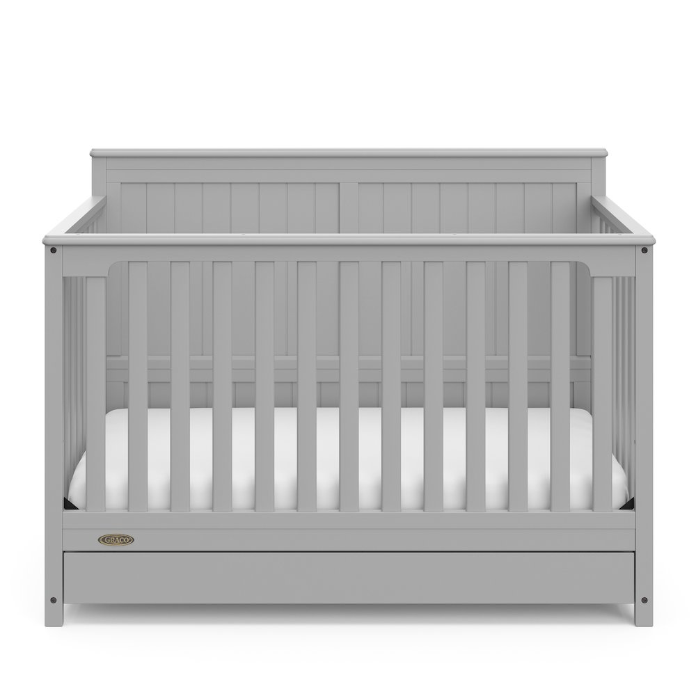 Graco Hadley 5-in-1 Convertible Crib with Drawer (Pebble Gray). Picture 3